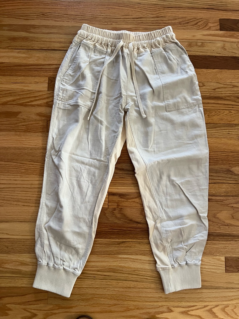 Women’s Drawstring Linen Blend Jogger Pants